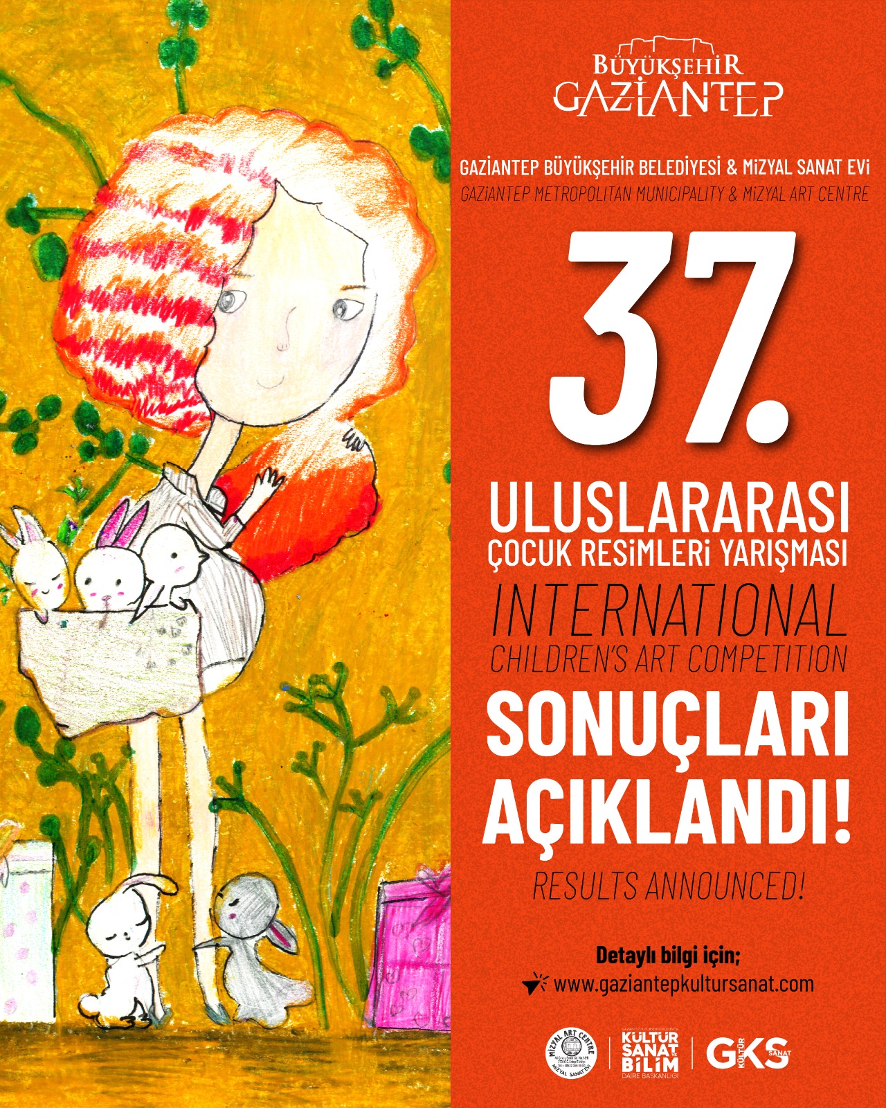 37. Uluslararası Çocuk Resimleri Yarışması afişi